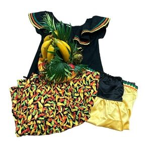 4 piece Chiquita banana lady inspired costume. Handmade.